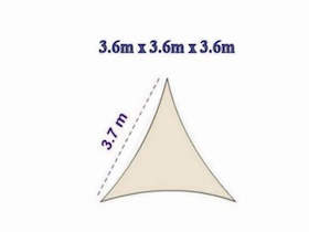 Velas de sombra Shade Sail World 3,6m x 3,6m x 3,6m image 6